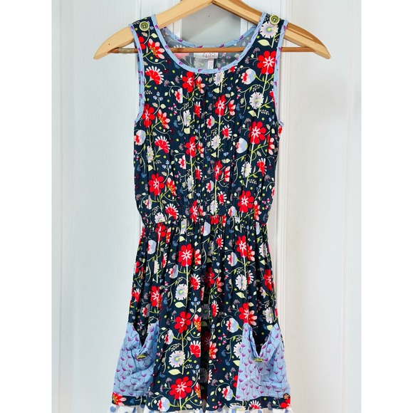 Matilda Jane 435 The Adventure Begins Soak Up The Sun Dress Floral Pockets Sz 12 - Picture 3 of 7